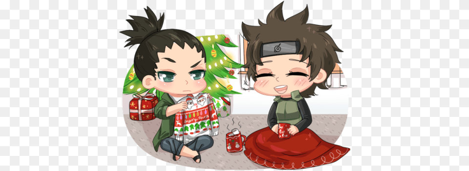 Merry Xmasanimechibi Mirai And Shikadai, Baby, Book, Comics, Person Png Image