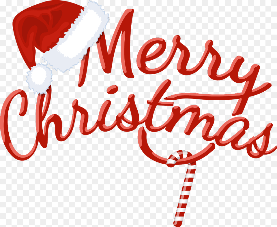 Merrychristmas Christmas Word Wish Red Hat Candycane, Dynamite, Weapon, Text Free Transparent Png