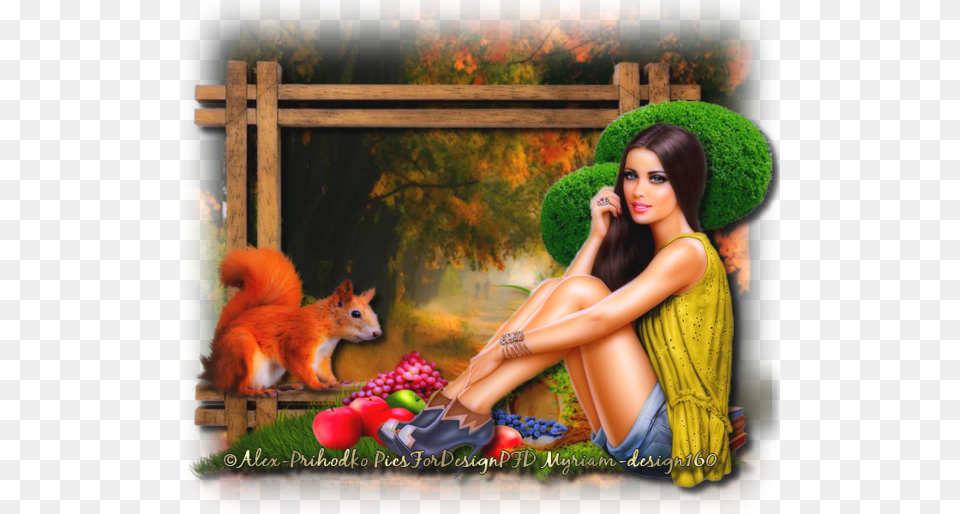 Mes Crations Alex Prihodko Fox Squirrel, Adult, Person, Woman, Female Free Png Download