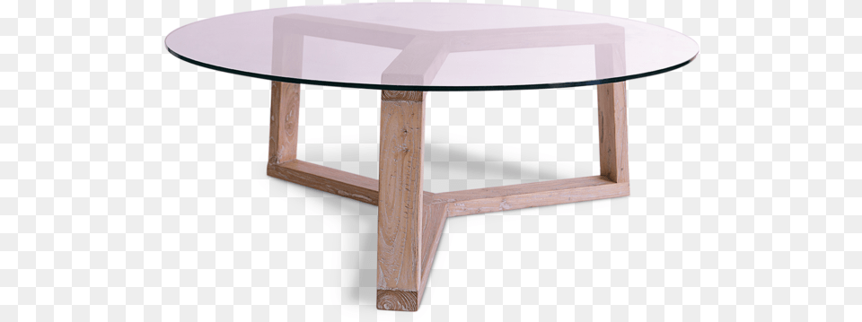 Mesa De Centro Redonda Con Pie En Madera Natural En Mesa De Centro Moderna, Coffee Table, Dining Table, Furniture, Table Free Transparent Png