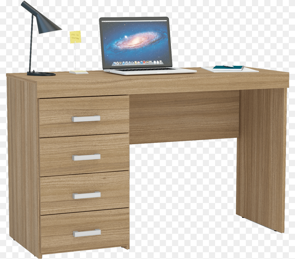 Mesa Escrivaninha Para Computador 4 Gavetas Politorno Modelos De Mesas Para Escritrio, Computer, Desk, Electronics, Furniture Png Image
