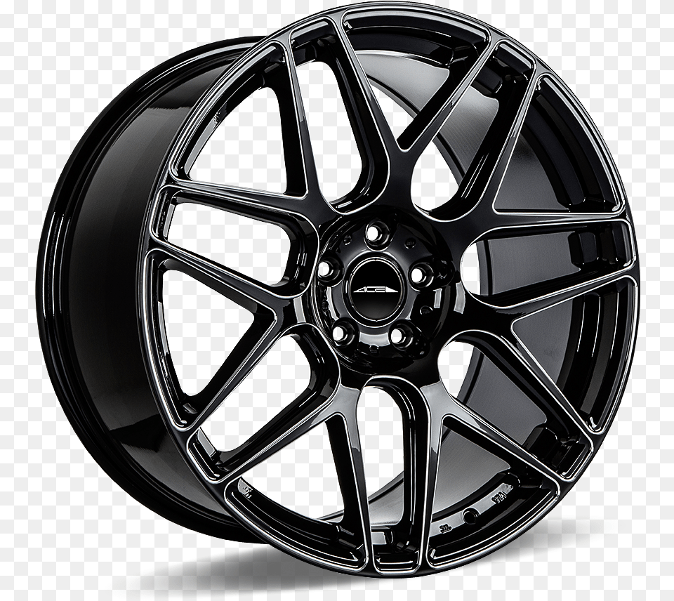 Mesh 7 D707 Gloss Black W Milled, Alloy Wheel, Car, Car Wheel, Machine Png Image