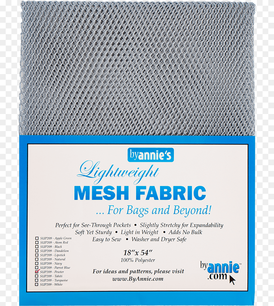 Mesh Lite Weight Pewter Annies Mesh Fabric Lightweight 18 X 54 Pewter Ltwt, Paper, Text, Advertisement, Poster Png