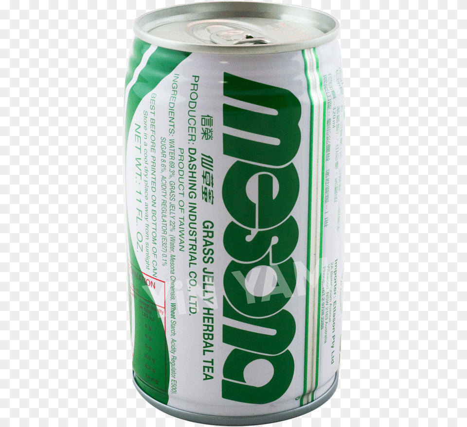 Mesona Grass Jelly Drink 320g Coca Cola, Can, Tin Free Transparent Png