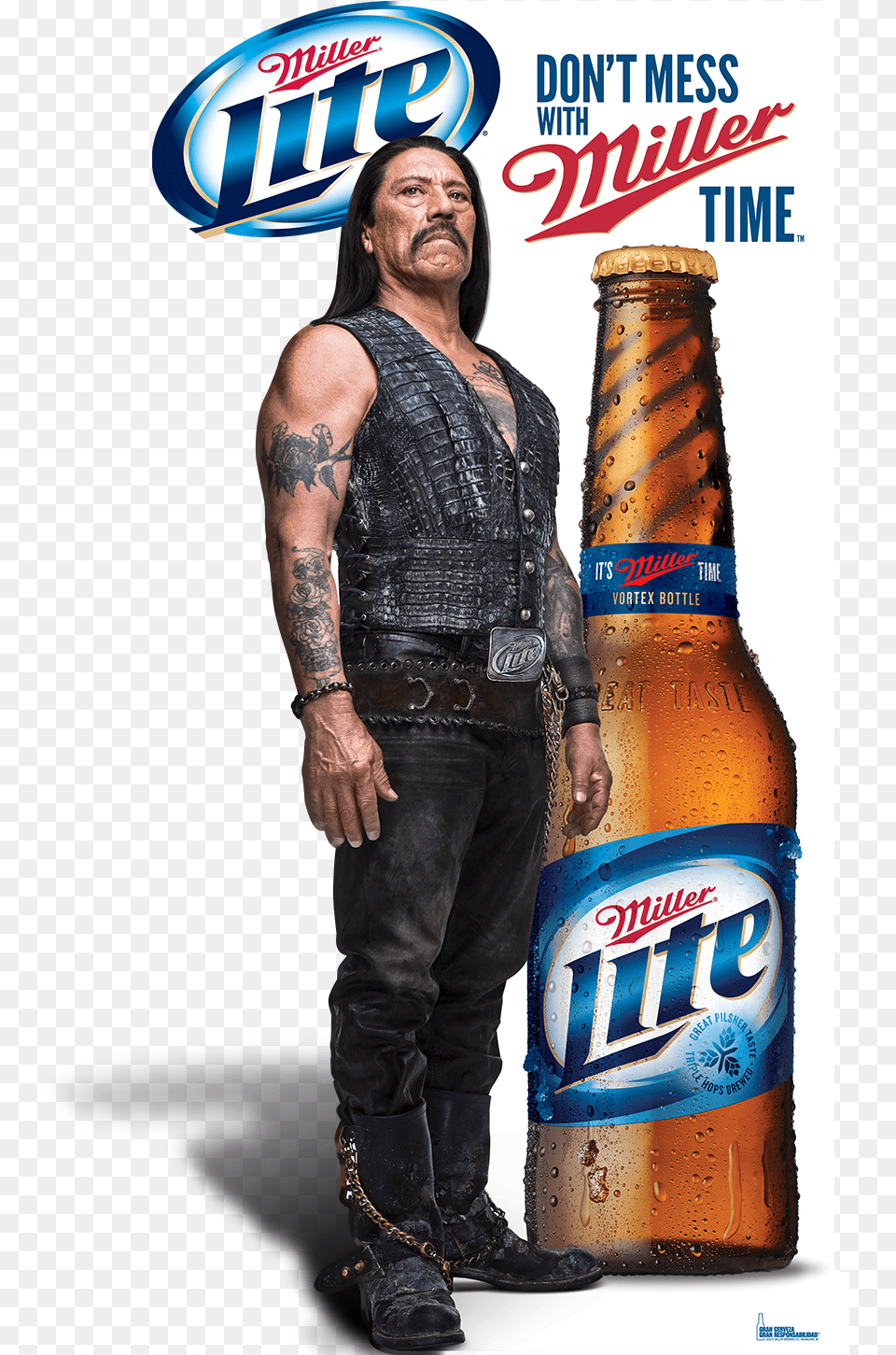 Mess With Miller Time Standee Miller Lite, Alcohol, Beer, Beverage, Adult Free Transparent Png