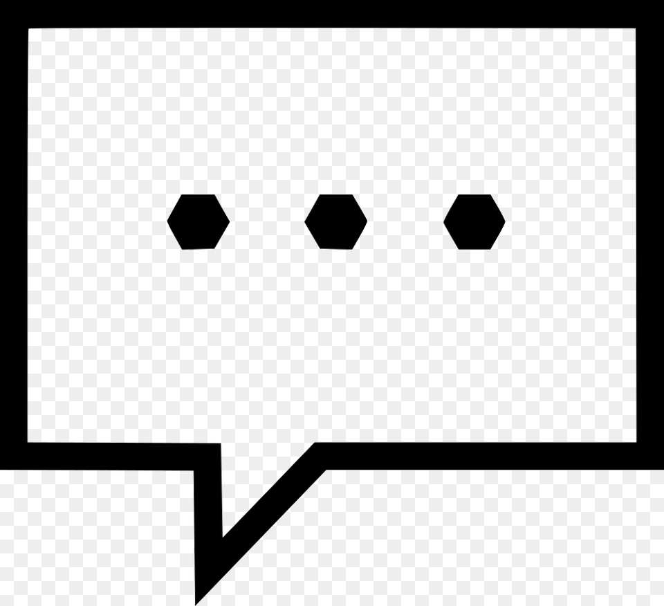 Message Bubble Conversation Talk Icon Free Download, Stencil Png