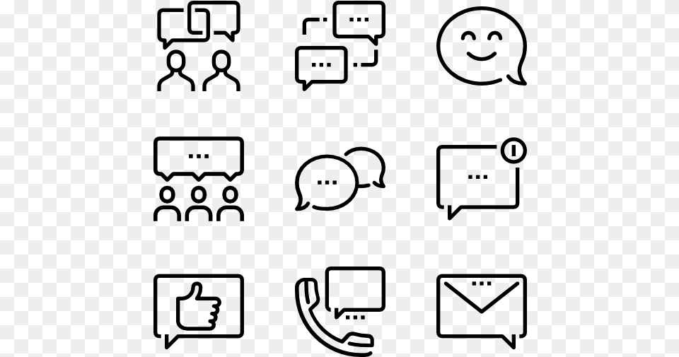 Message Bubbles Design Icons, Gray Png Image