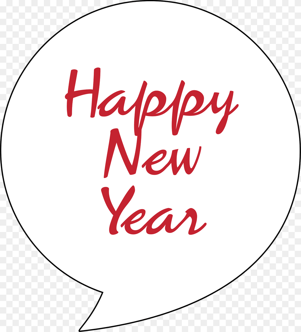 Message Cloud Happy New Year Clipart, Text, Disk Free Transparent Png