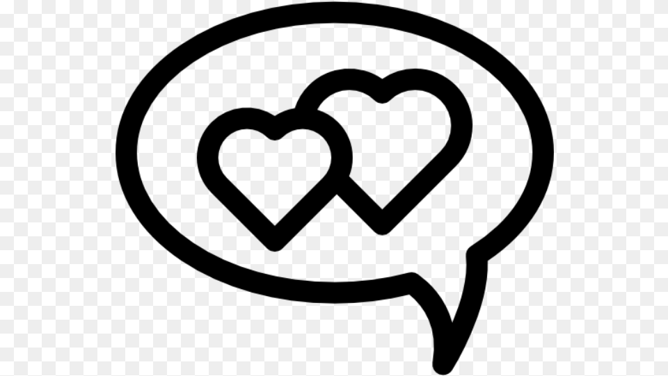 Message Heart Clipart, Gray Free Png