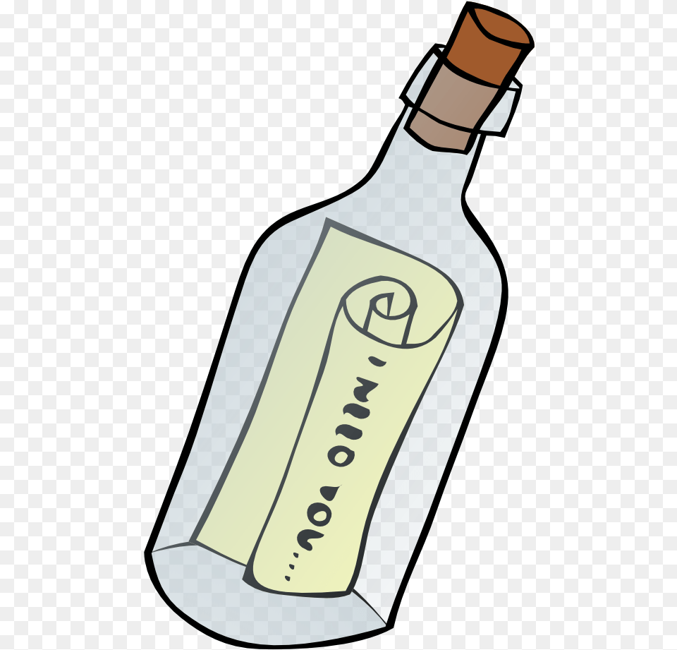 Message In A Bottle Message In A Bottle Clipart, Alcohol, Beverage, Liquor, Wine Png Image