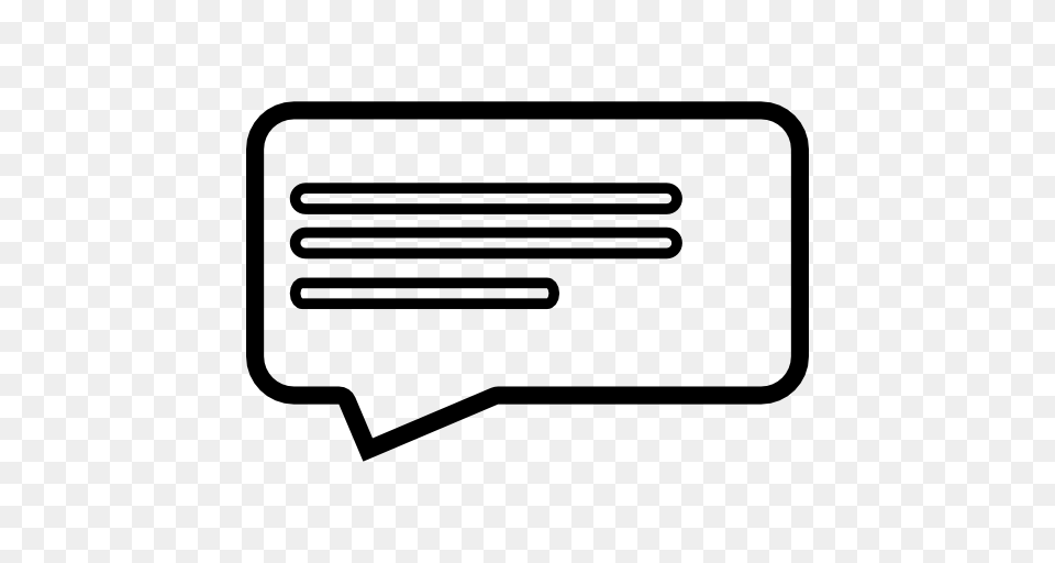 Message Rounded Rectangle Speech Bubble Outline With Text Lines, Device, Grass, Lawn, Lawn Mower Free Transparent Png