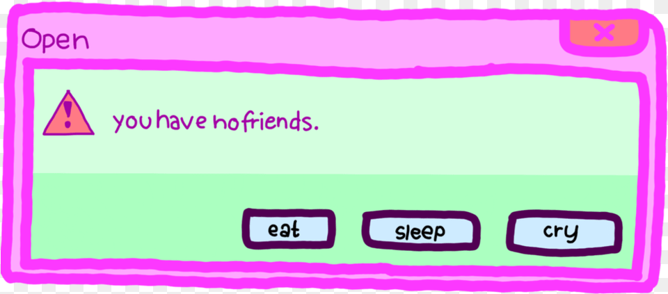 Message Transparent Pastel You Have No Friends, Text Png