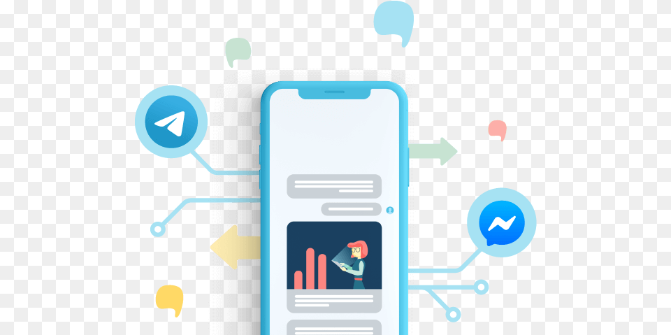 Messaging Apps U2013 Facebook Messenger And Telegram Marketing Marketing Telegram, Electronics, Mobile Phone, Phone, Person Free Transparent Png