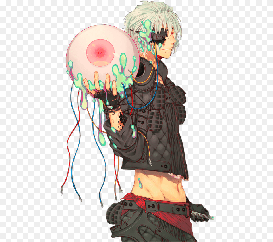 Messed Around With The Colour Levels And Really Liked Dramatical Murder Black And White, Book, Comics, Publication, Adult Free Transparent Png