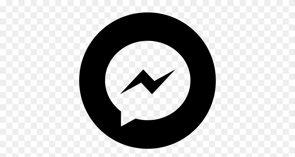 Messenger Facebook Icon, Gray Png Image