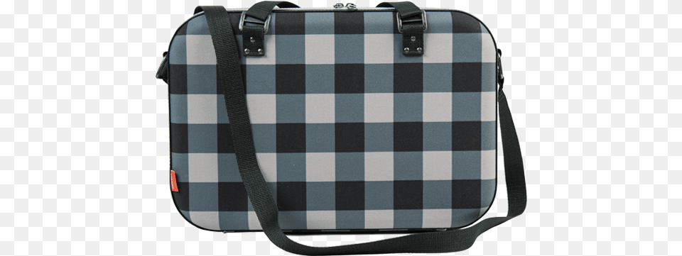 Messenger Turntable In Grey Amp Black Checkerboard Design Orange And Blue Buffalo Plaid, Bag, Briefcase, Accessories, Handbag Free Png