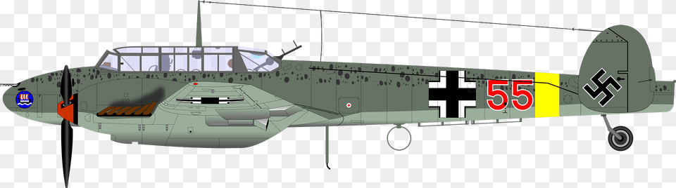 Messerschmitt Bf 110 Clipart, Aircraft, Airplane, Cad Diagram, Diagram Png Image