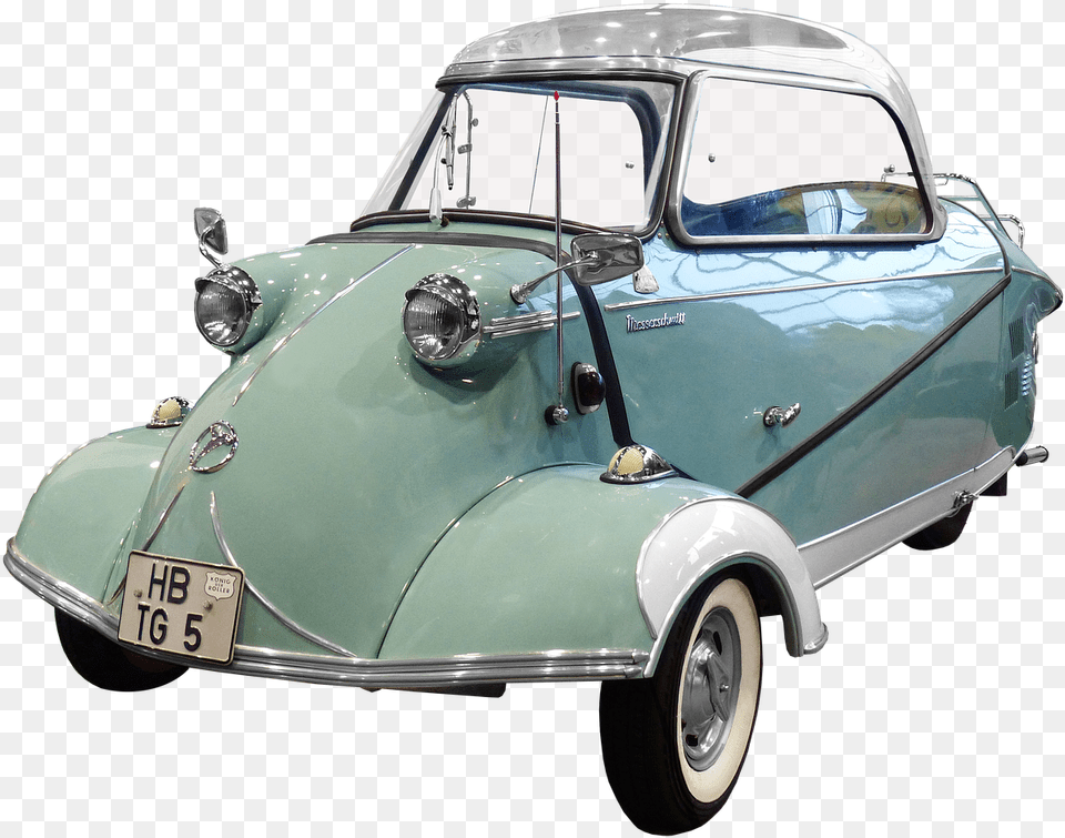 Messerschmitt Cabin Scooter 50 Years Photo Messerschmitt Cabin Scooter, Car, Transportation, Vehicle, Windshield Free Png