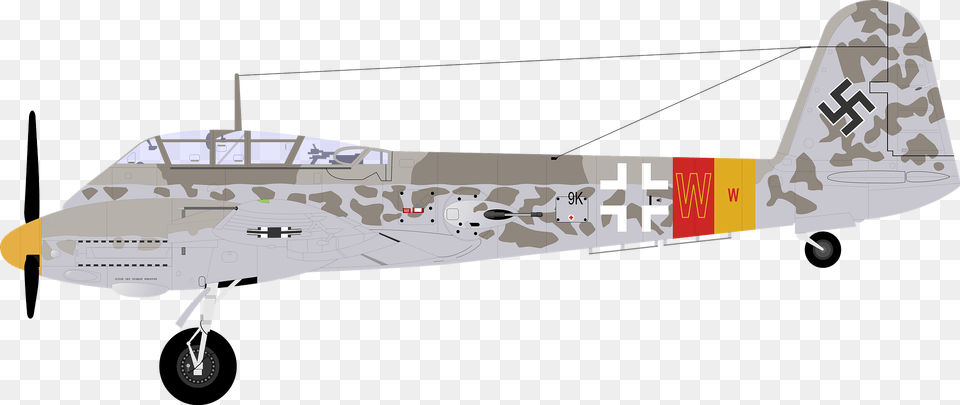 Messerschmitt Me 410 Heavy Fighter Clipart, Aircraft, Airplane, Cad Diagram, Diagram Free Png