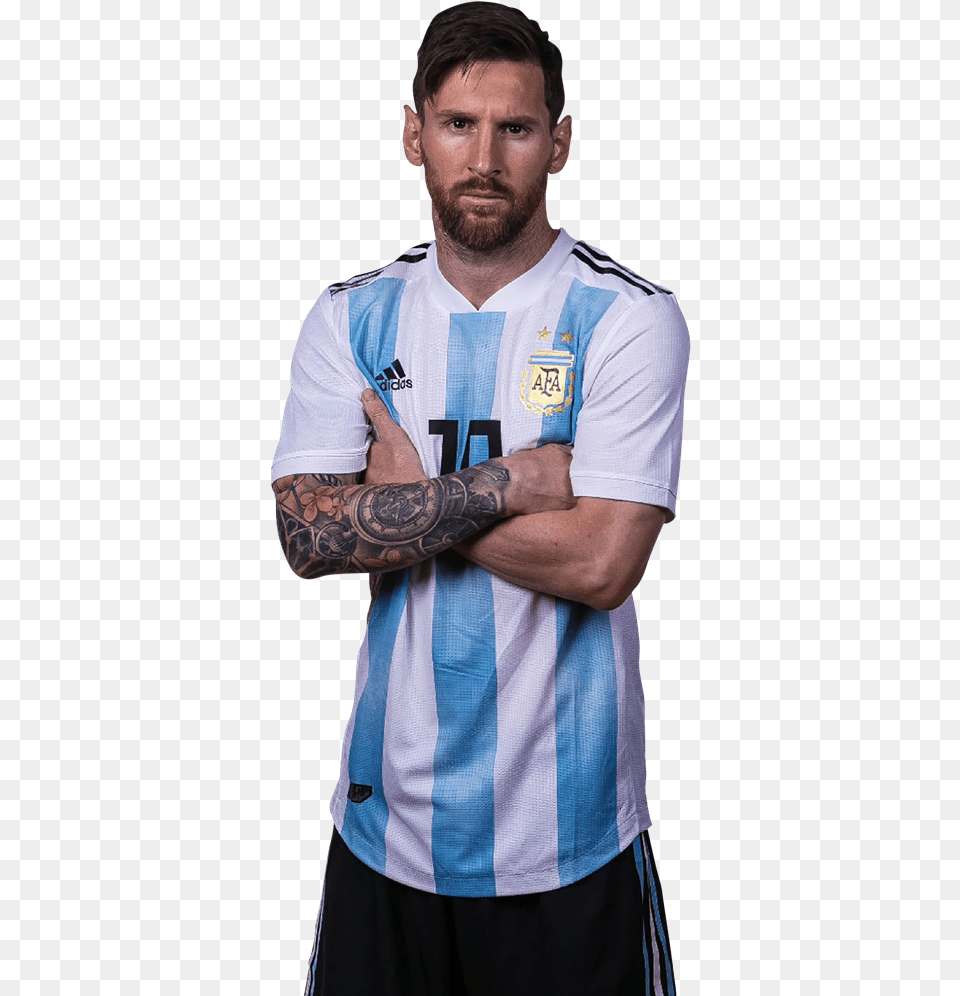 Messi Argentina 2018 Clipart Messi Argentina Transparent, Clothing, T-shirt, Shirt, Adult Free Png Download
