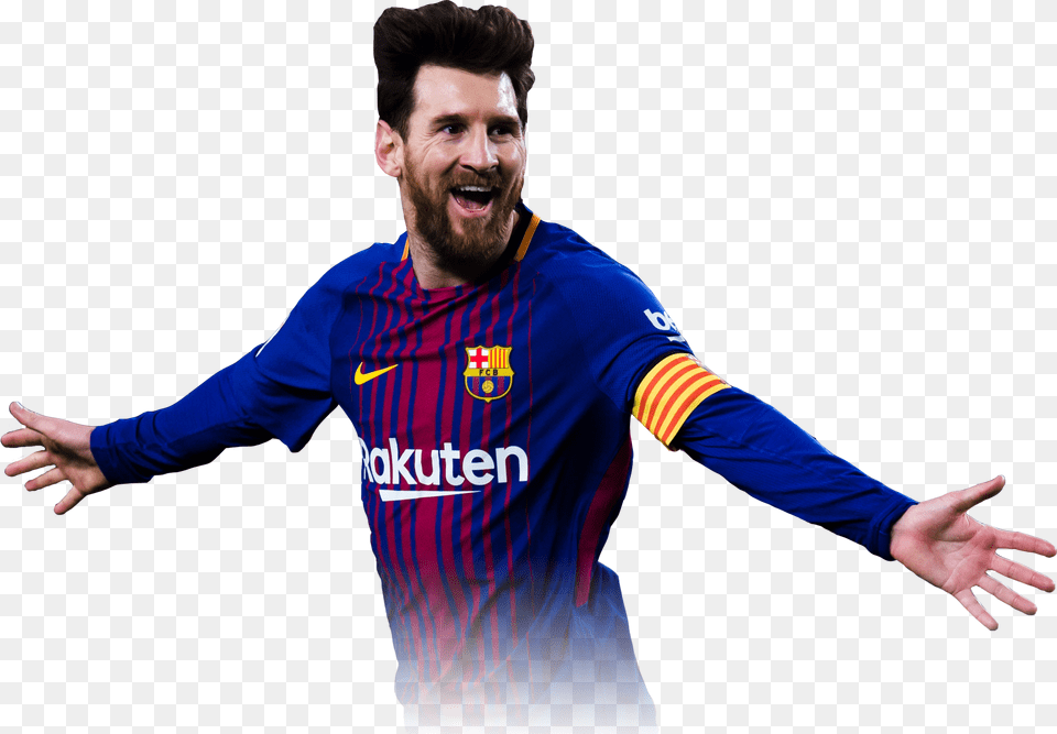 Messi Barcelona 2018, Shirt, Person, Clothing, Face Free Png