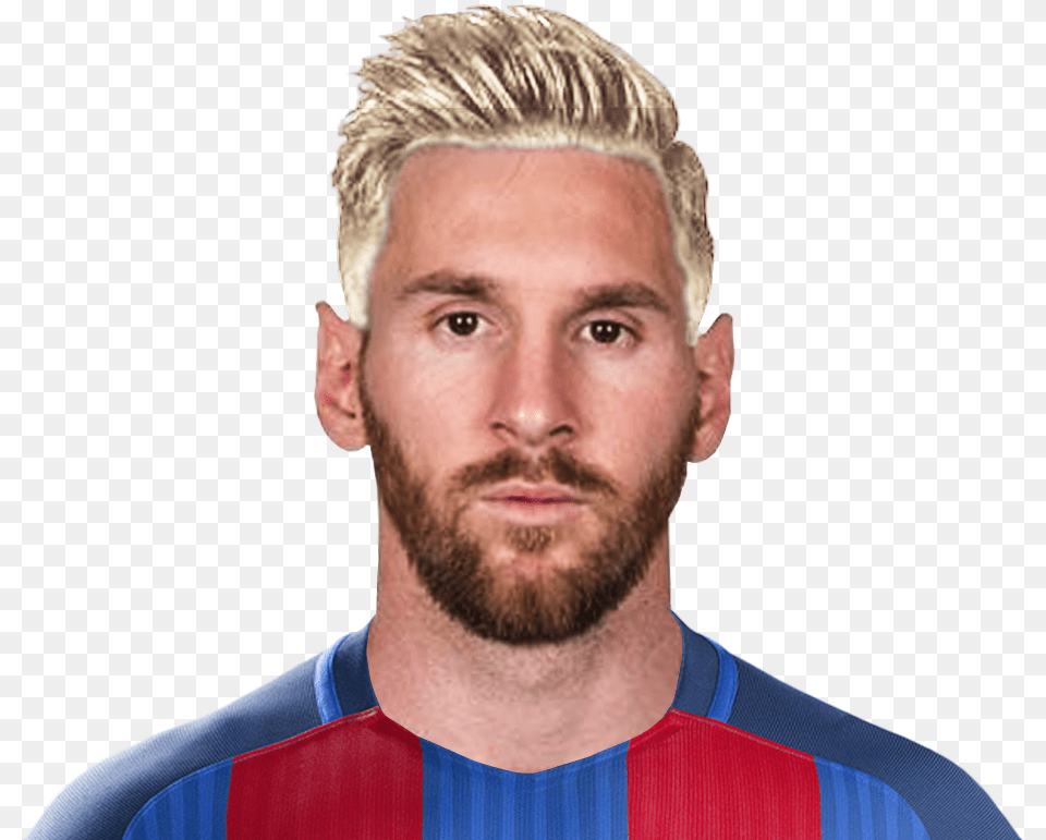 Messi Blonde Face Messi Face, Adult, Man, Male, Head Free Png Download