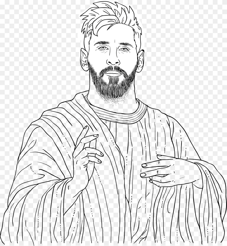 Messi Coloring Pages, Portrait, Photography, Person, Face Free Transparent Png