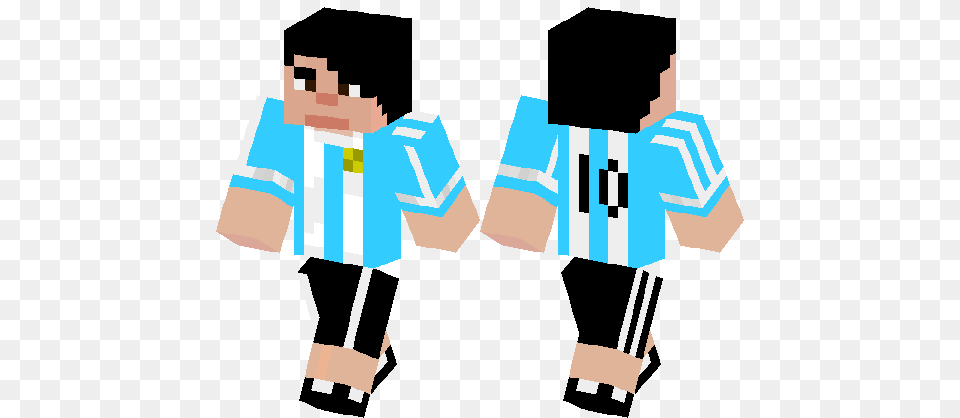 Messi The Famous Soccer Player Minecraft Skin Minecraft Hub, T-shirt, Clothing, Shirt, Person Png