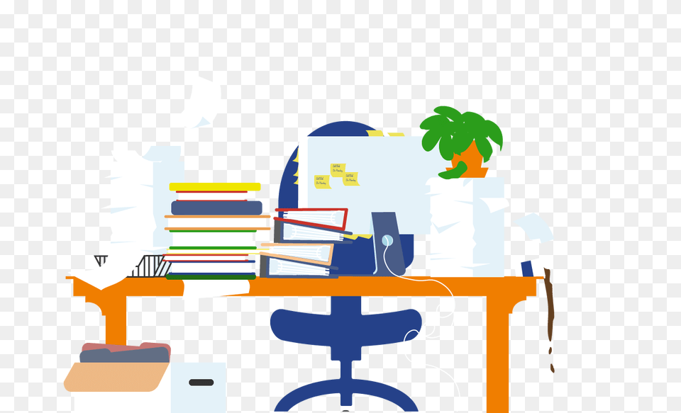 Messy Desk, Furniture, Table, Person, Face Png Image