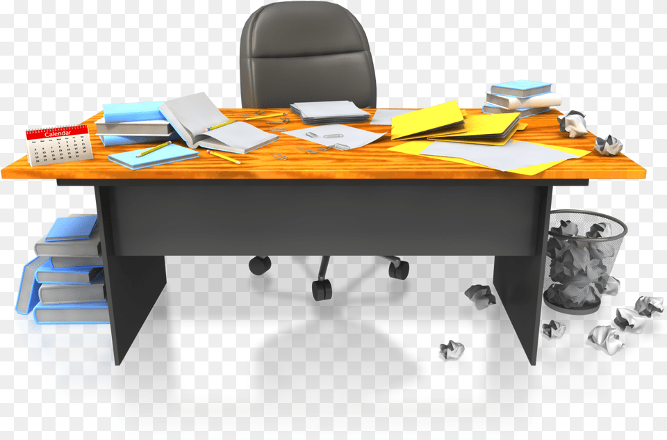 Messy Office Desk Amp Messy Office Desk Transparent Messy Desk, Furniture, Table, Computer, Electronics Png