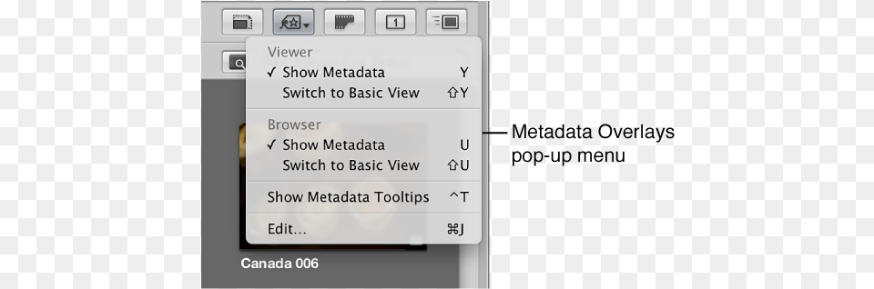 Metadata Overlays Pop Up Menu In The Tool Strip Context Menu, Text, Page Free Png