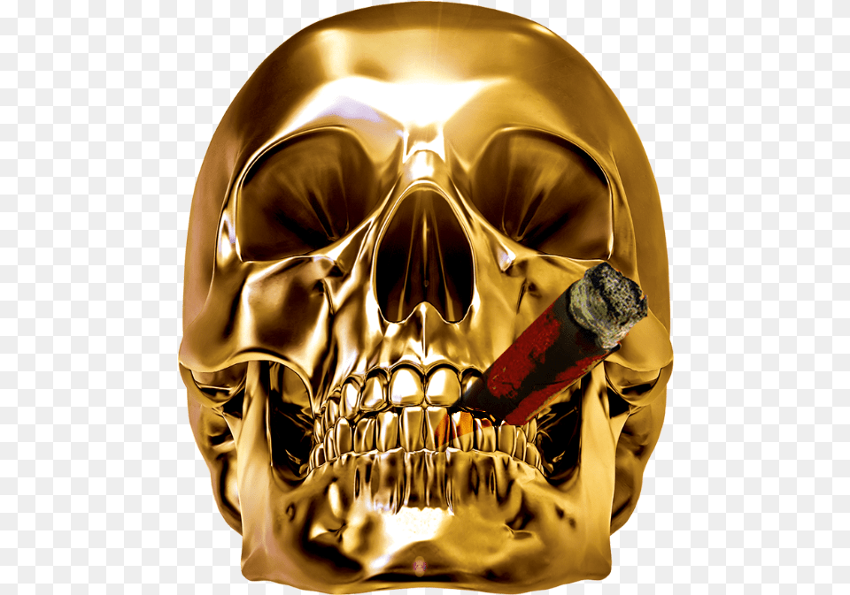 Metal Art Golden Cranial Transprent Chrome Skull, Adult, Bride, Female, Person Free Transparent Png