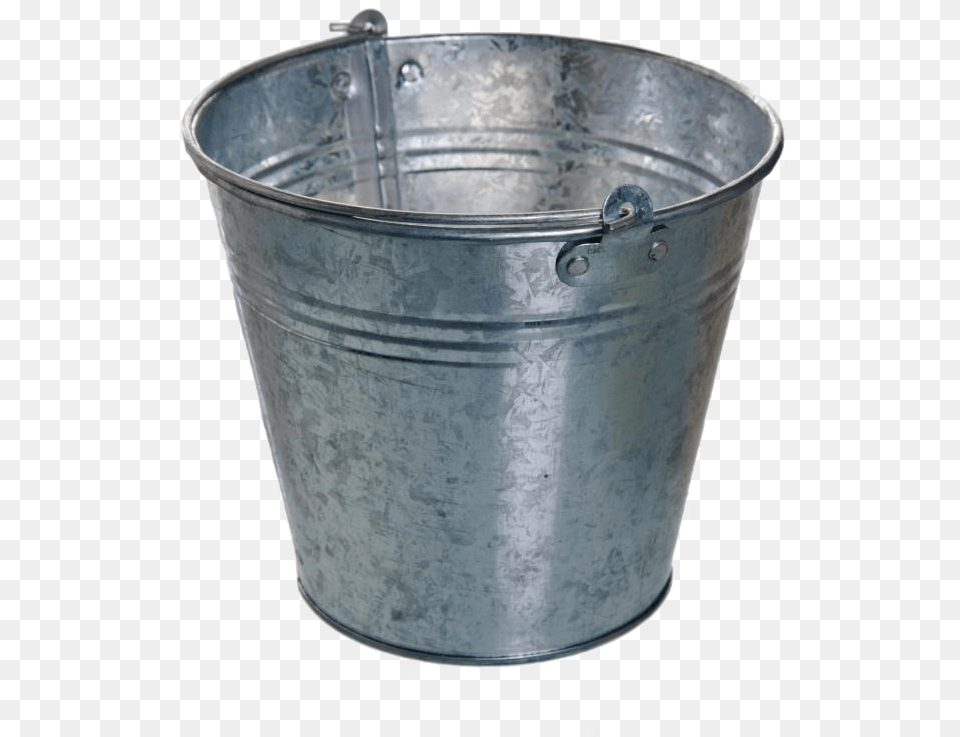 Metal Bucket Transparent Metal Bucket, Tub Png
