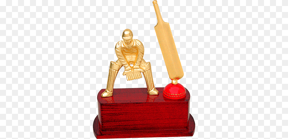 Metal Cricket Wicket Keeper Trophy Shape Cricket Trophies Transparent, Adult, Male, Man, Person Png Image