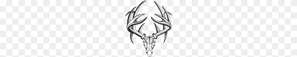 Metal Deer Skull, Antler Png Image