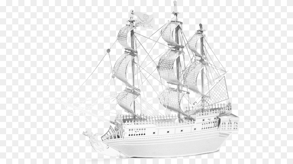 Metal Earth Black Pearl Pirate Ship Miniatur Kapal Pirate, Boat, Sailboat, Transportation, Vehicle Png Image