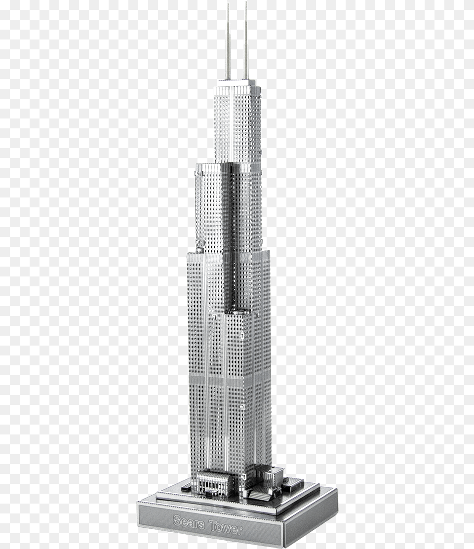 Metal Earth Iconx Sears Tower Willis Tower Chicago 3d, Architecture, Building, City, High Rise Free Png Download