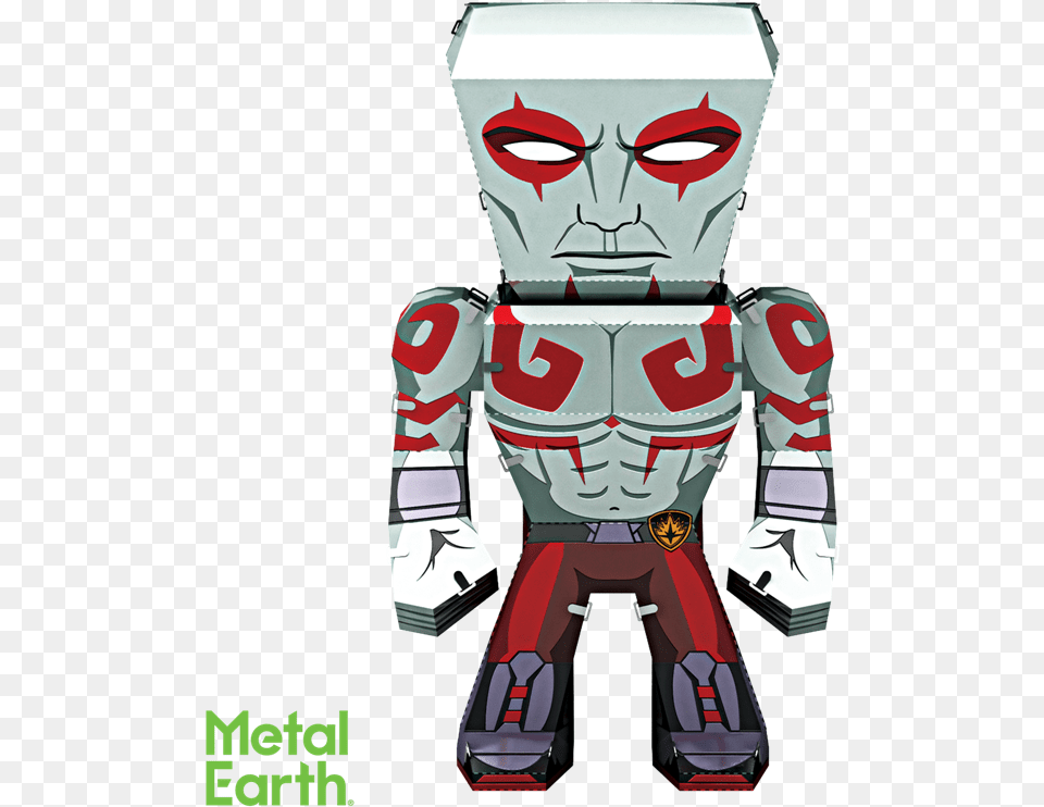 Metal Earth Legends Mini Caricature Model Drax The Destroyer, Robot, Person, Face, Head Free Png