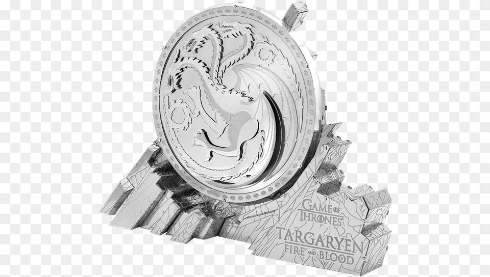 Metal Earth Targaryen Sigil Metal Earth Game Of Thrones, Silver, Person, Coin, Money Free Transparent Png
