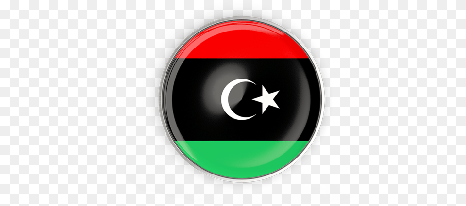 Metal Frame Libya Flag Icon, Symbol, Emblem, Disk Free Png Download