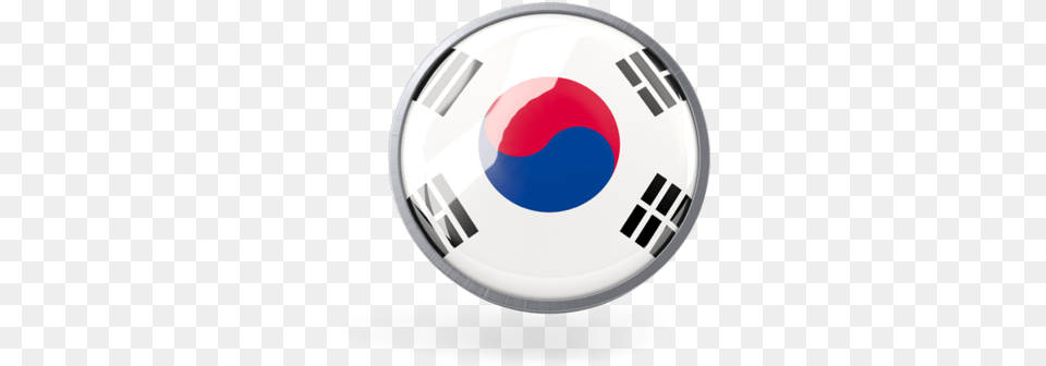 Metal Framed Round Icon Illustration Of Flag South Korea Korean Flag Black Lines Meaning, Logo, Badge, Symbol, Bottle Free Transparent Png