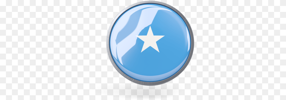 Metal Framed Round Icon Somalia Flag Circle, Star Symbol, Symbol, Badge, Logo Free Transparent Png