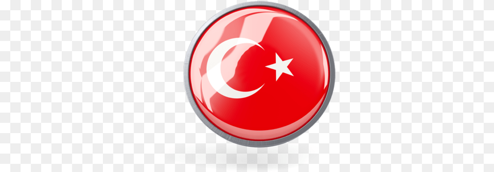 Metal Framed Round Icon Turkey Round Flag, Symbol, Food, Ketchup Free Png Download