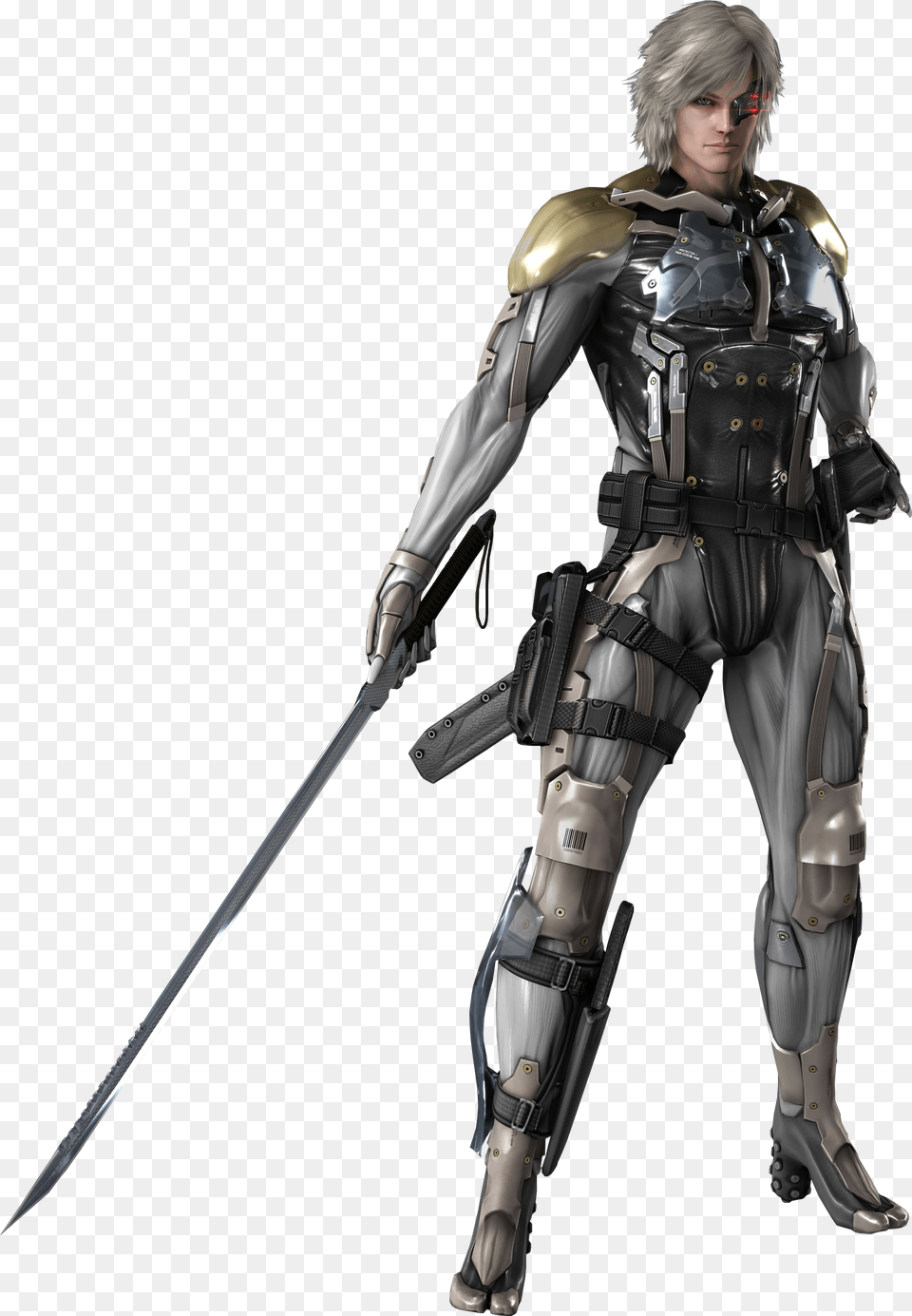 Metal Gear Rising Revengeance Raiden Render By American Metal Gear Rising Revengeance Raiden Skins, Weapon, Sword, Person, Man Png