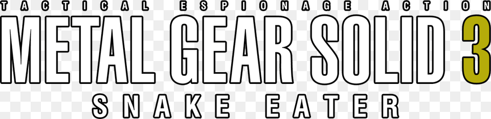 Metal Gear Solid 3 Snake Eater Logo, Text, Number, Symbol Free Png Download