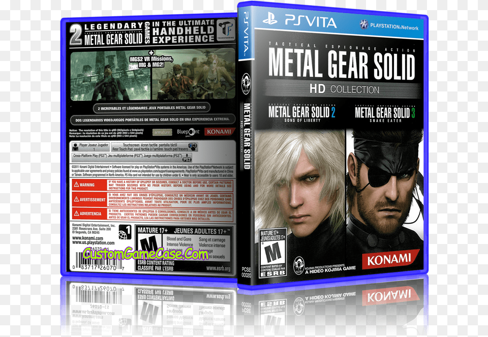 Metal Gear Solid Hd Collection Konami Metal Gear Solid Hd Collection, Advertisement, Poster, Adult, Person Free Png Download