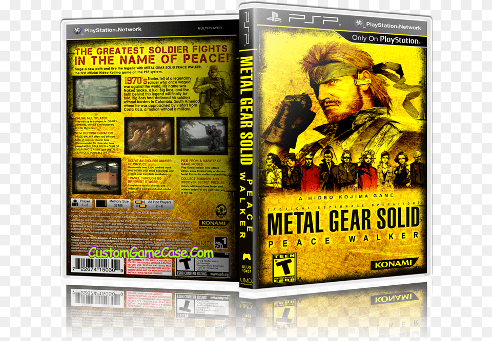 Metal Gear Solid Peace Walker Kojima Metal Gear Solid 3 Playstation, Publication, Advertisement, Book, Poster Free Transparent Png