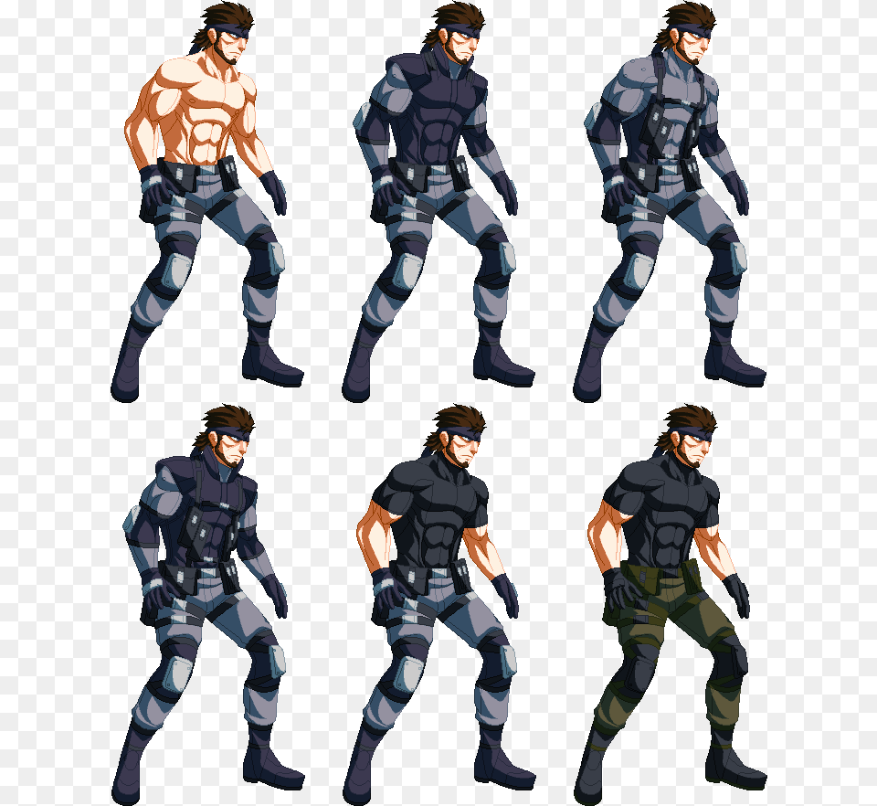 Metal Gear Solid Snake Sprite, Adult, Book, Comics, Male Png Image
