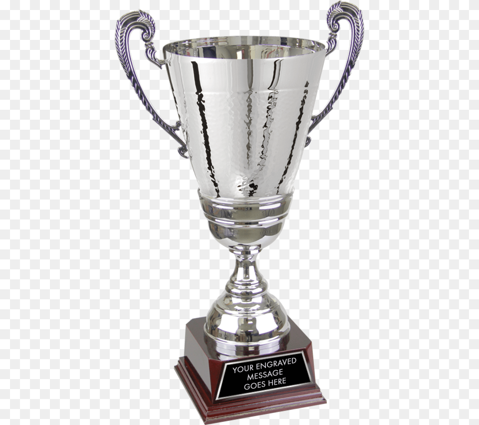 Metal Hammered Finish Silver Cup On Rosewood Piano Trophy Png Image