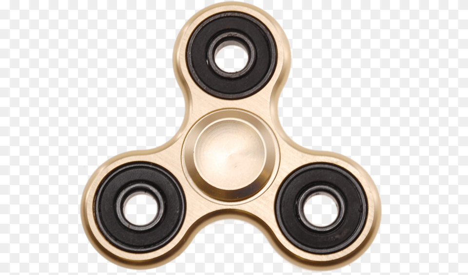 Metal Hand Tri Spinner Anti Fidget Spinner Gold Free Transparent Png